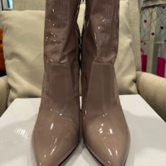 Used Pink Mauve Patent Nine West Women's Jody3 Ankle Bootie - Picture 3 of 16